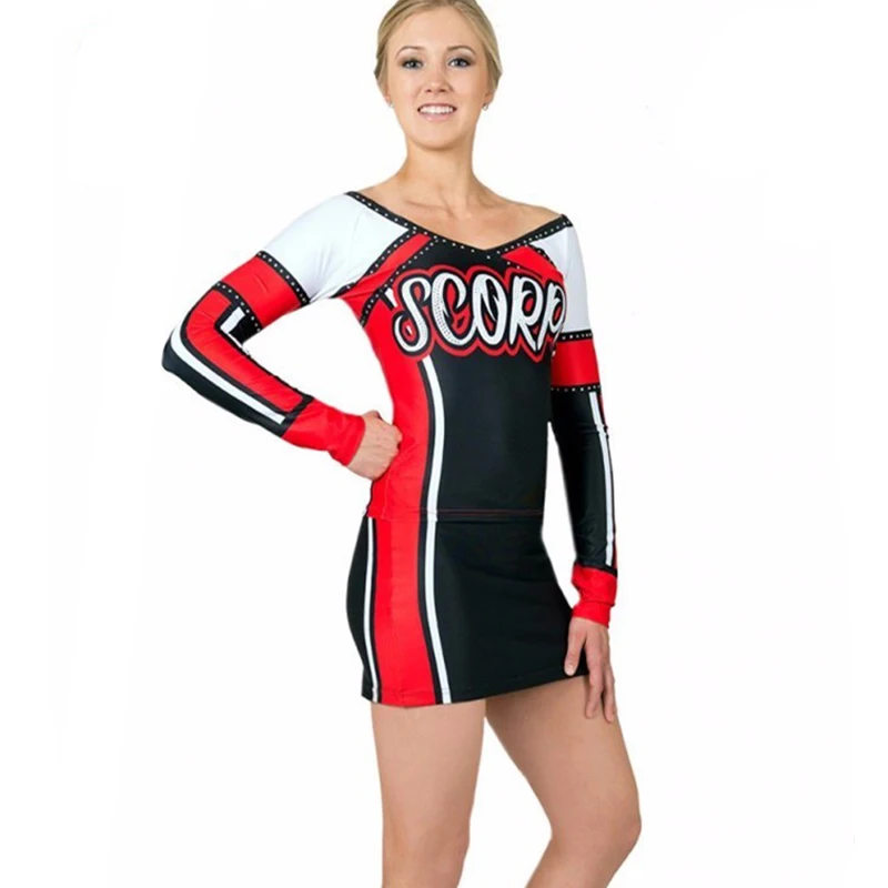 Cheerleader Uniform Cheerleader Outfit Custom Your style Long Sleeve Style with A Skirt  Sport Outfit