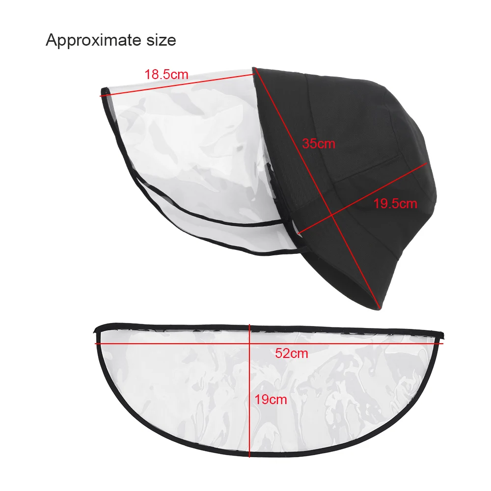 

Bicycle Full Face Protection Caps Used Mask Breathable Foldable HD Transparent Washable Dust-proof UV Anti-Spray Visor Shield