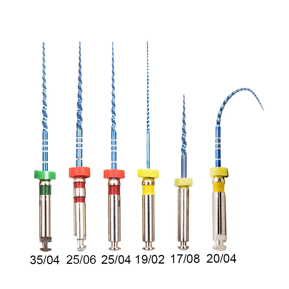 Стоматологические файлы синие стоматологические ротационные 02 04 06 никелевые