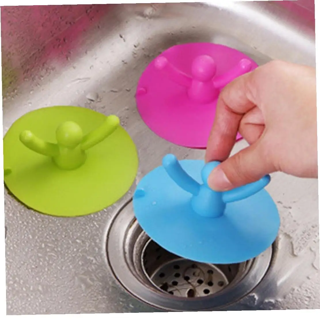Сливная пробка силиконовая раковина в форме человека для душа ванна сливной