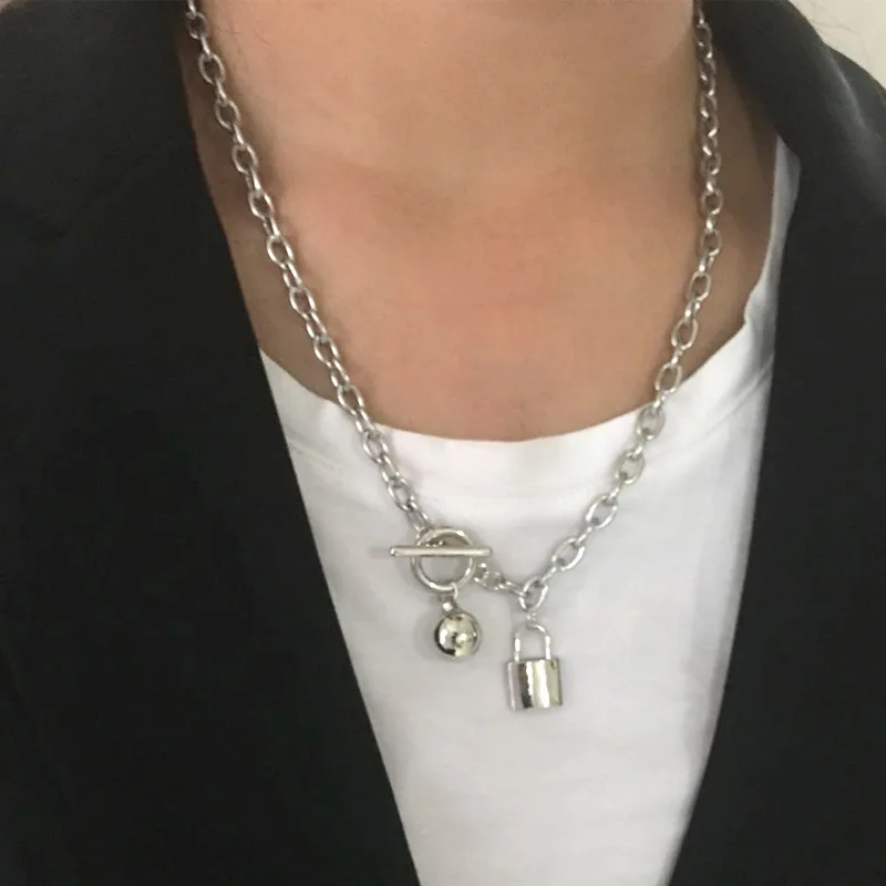 Цепочка до ключицы с кристаллами в стиле Kpop Харадзюку Крутое ожерелье пряжкой