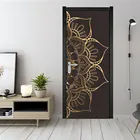 Буддийские наклейки с узором мандалы на двери, наклейка на стену и стекло, наклейка на окно, украшение гостиной, аксессуары для украшения дома