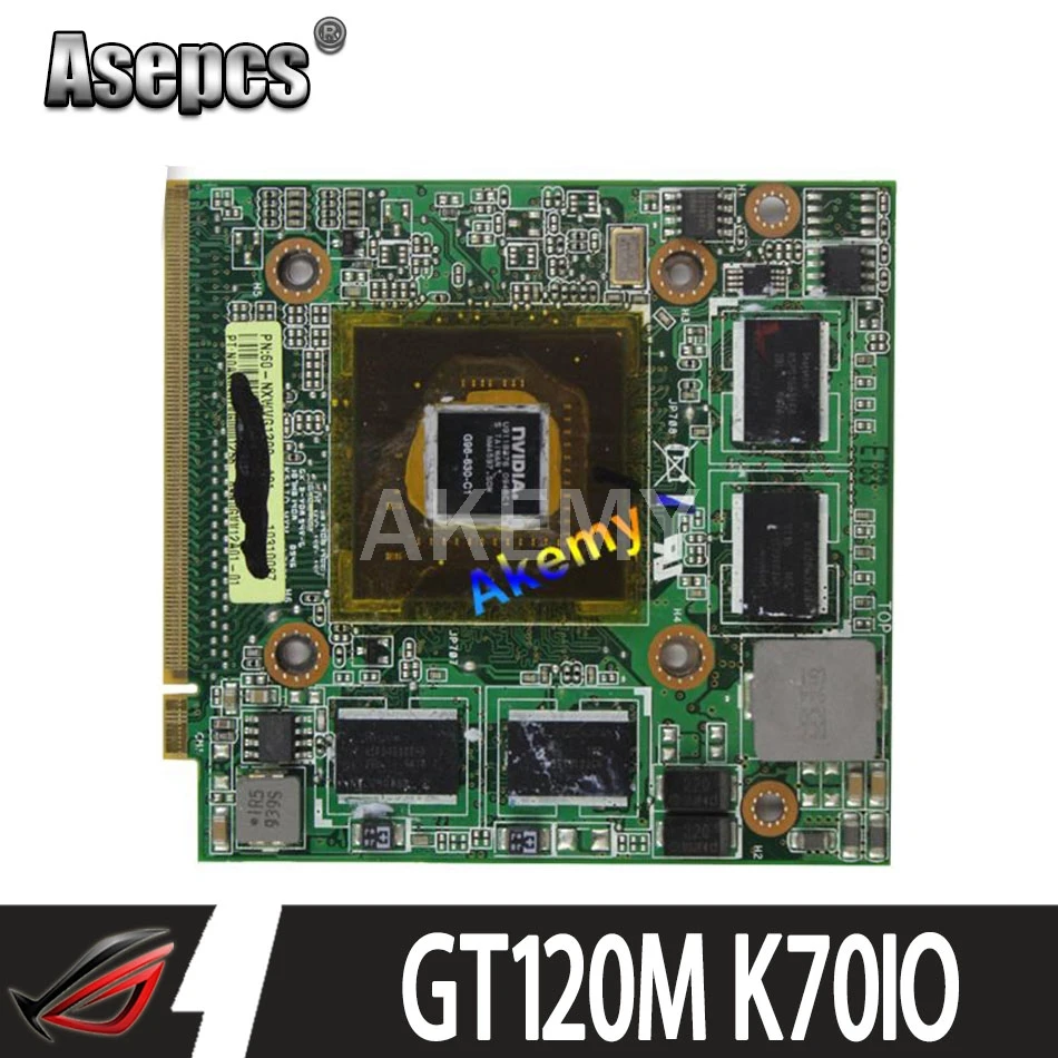 Asepcs GT120M N10P GV1 K51IO Ver 1 60 NVPVG1100 A01 13GNVP10M090 VGA Видеокарта для For Asus M60J C90 K70IO|Материнские