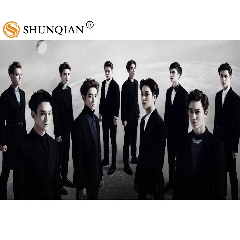 Постер EXO из шелковой ткани с принтом печати плакатов ткань плакат