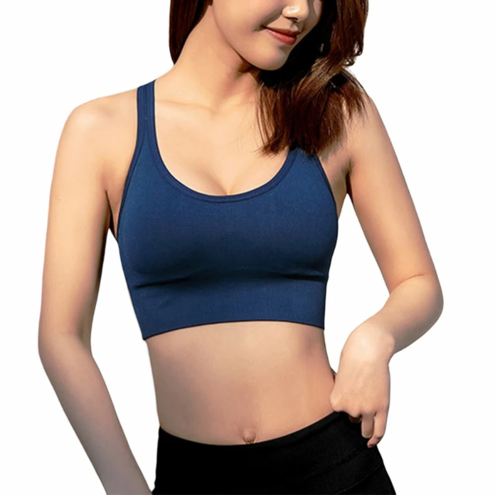 

Yoga Bra Women Sports Bra Push Up Crop Tops Shockproof Underwear Fitness Sportswear Hollow Breathable Top