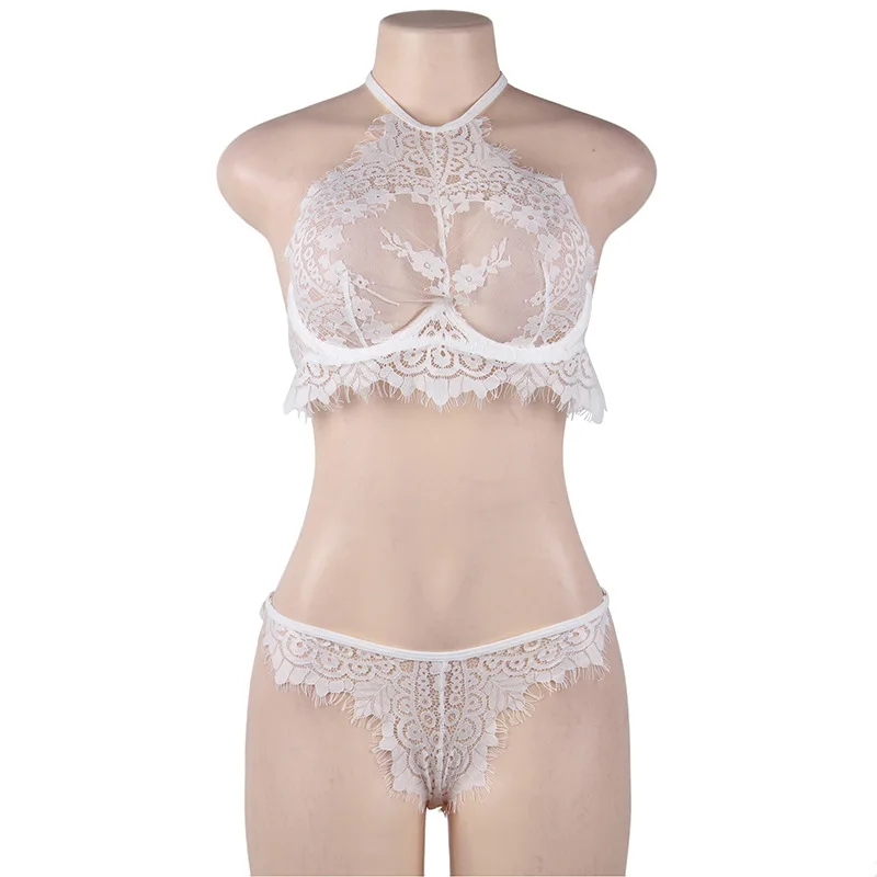 Новый комплект кружевных прозрачных бюстгальтеров с вышивкой женское