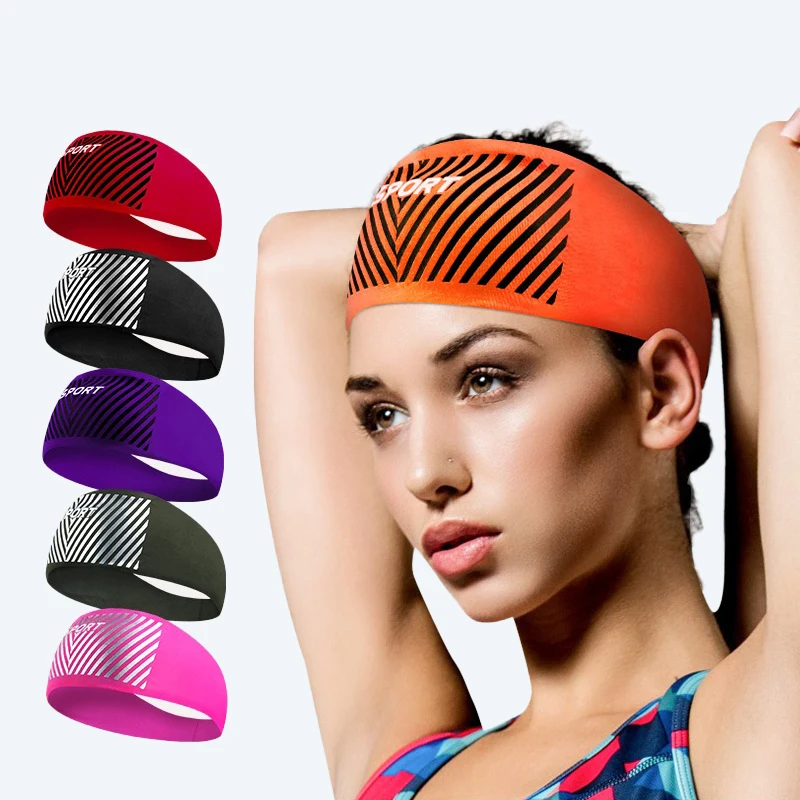 

Повязка на голову с защитой от пота, спортивная повязка на голову, повязка с направляющим поясом из лайкры, дышащая повязка на голову для бег...