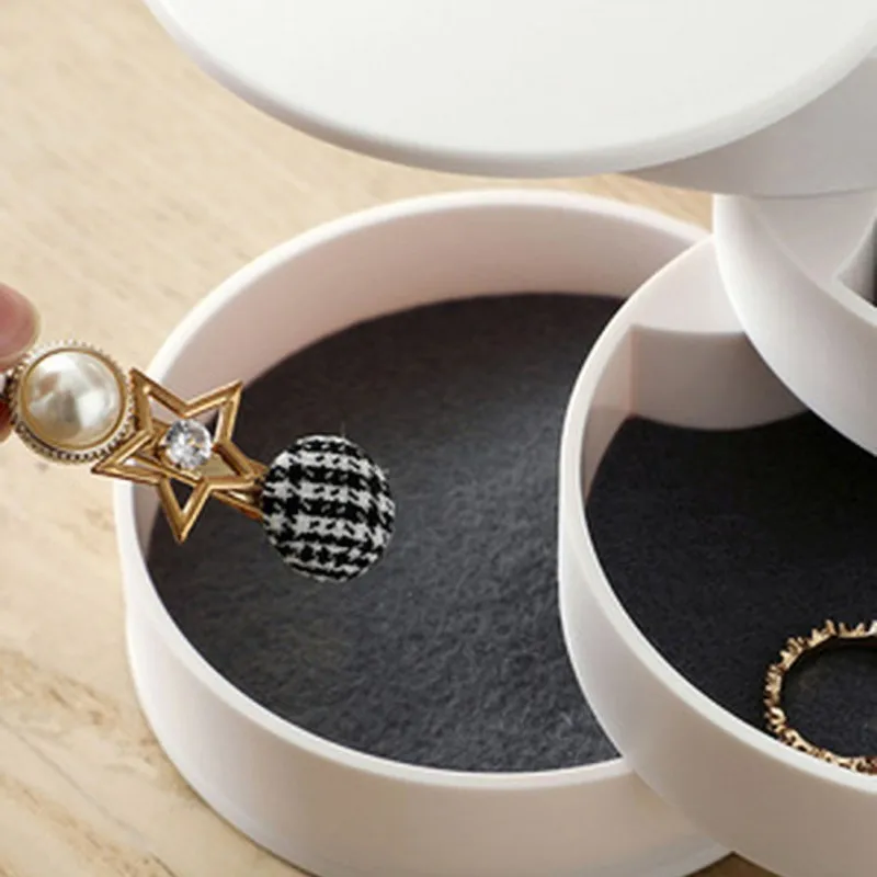 

Creative Jewelry Box Home Ring Necklace Bracelet Watch Jewelry Jewelry Box Home Storage Box Black