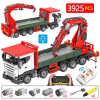 18 city technical app rc large engineering car building blocks remote control electric crane vehicle bricks toys for kids gifts