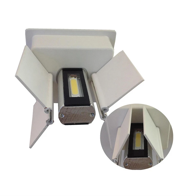 LED Wall Light Adjustable 7W 12W IP65 Square Waterproof Indoor Outdoor Aluminum Lamp Surface Mounted Bedroom Living Room | Лампы и