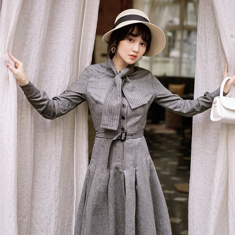 

2019 new fashion women's clothing Dress vintage long dress