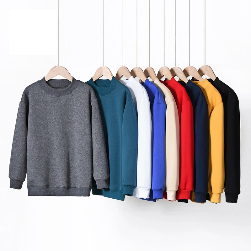 

2021 Autumn Winter Boys Thick Fleece Sweatshirt Unisex Hip Hop Hoodies Boys Basic Sweatshirts Pullovers Clothes Tops 9 Colors