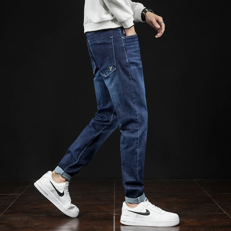 

New Men Loose Casual Jeans Hiphop Steetwear Male Classic Blue Washed Cowboy Pants Plus Size 44 46 Fashion Brand Denim Trousers