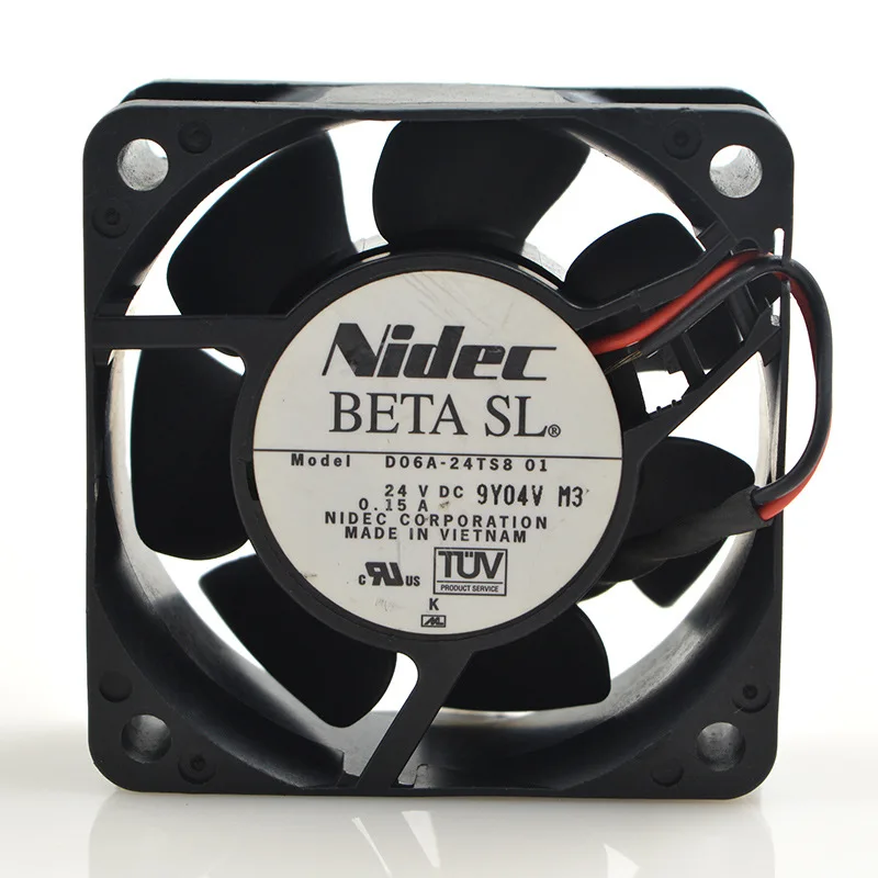 Для Nidec D06A 24TS8 01 24V 0.15A 6025 в форме ручки с двумя шарами 2 проводной крайне низкий