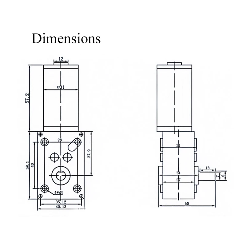 

DC Gear Motor 12V 24V 8-470Rpm With Electric Gearbox Reducer High Torque DC Electric Turbo Gear Motor For DIY Linear Actuator