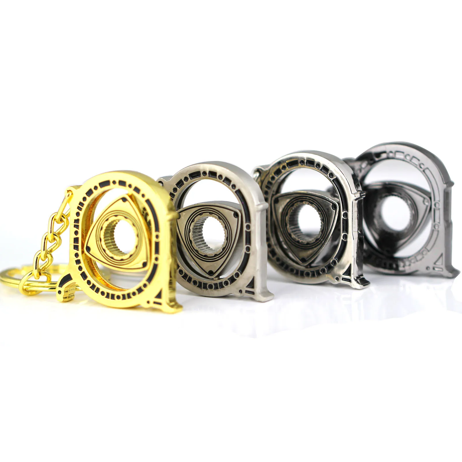 

360 degree rotatable engine rotor key chain key chain key