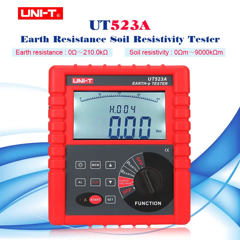 UNI-T UT523A цифровой 2/3/4 полюс заземления сопротивление меггер напряжение почвы