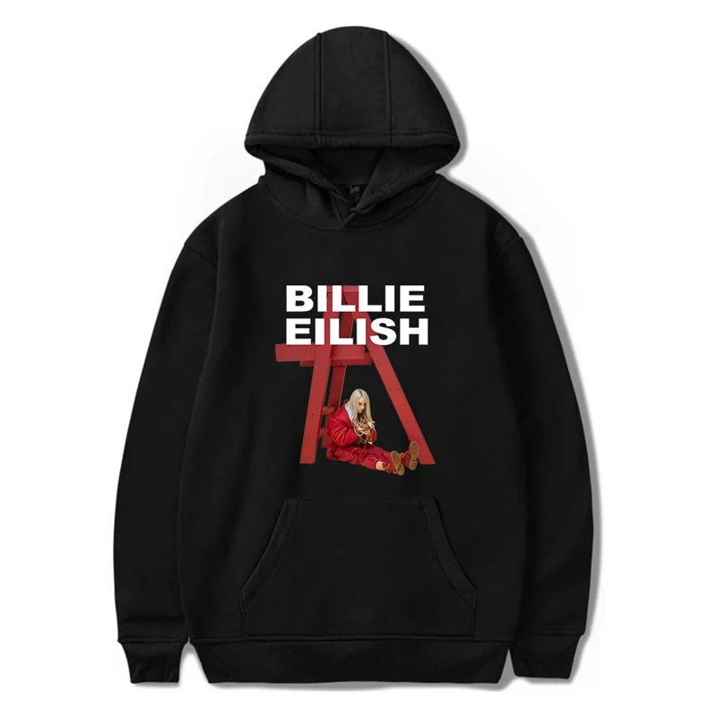 Зимняя негабаритная толстовка с капюшоном, пуловер, толстовка Billie Eilish, Женская Толстовка Poleron Mujer,, Ulzzang, длинный рукав, с капюшоном, уличная одежда