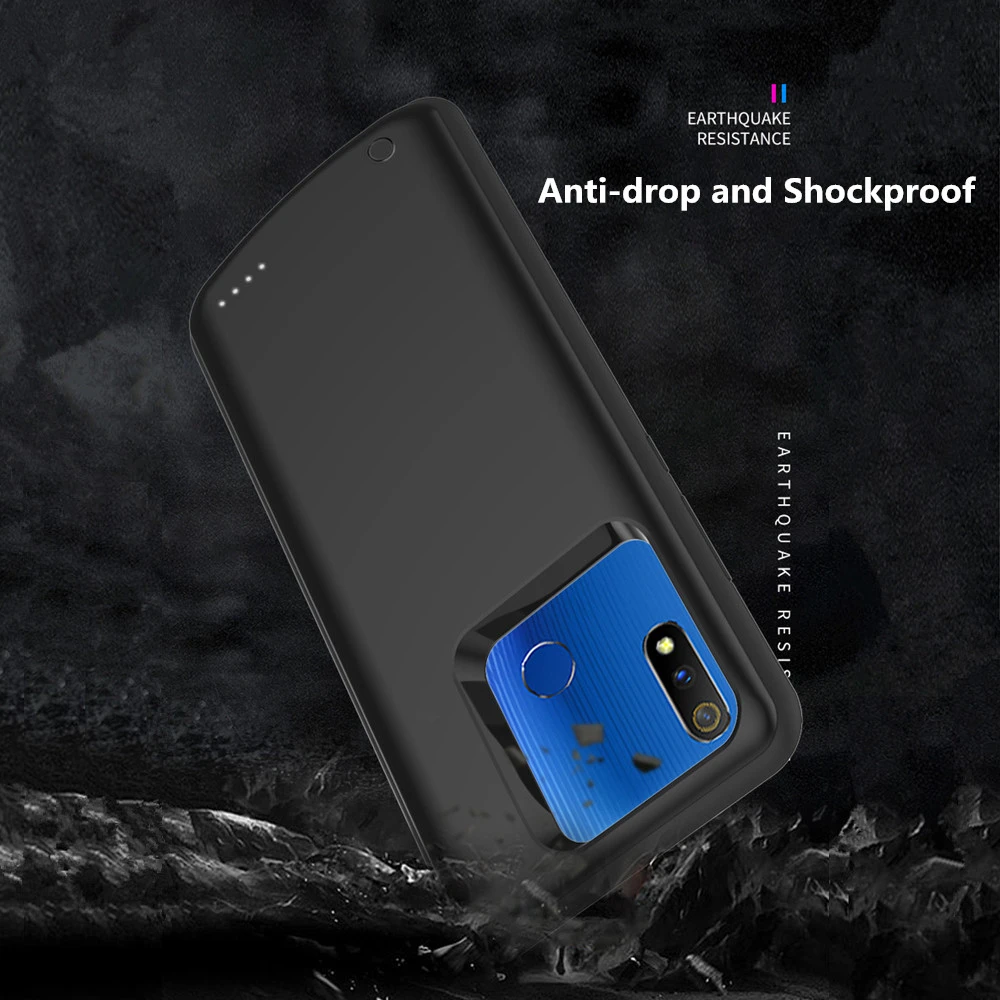 Силиконовый чехол для зарядки аккумуляторов OPPO Realme X Lite внешнего аккумулятора 6500
