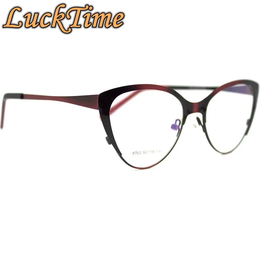 Женская оправа для очков LuckTime из сплава с кошачьими глазами близорукости по