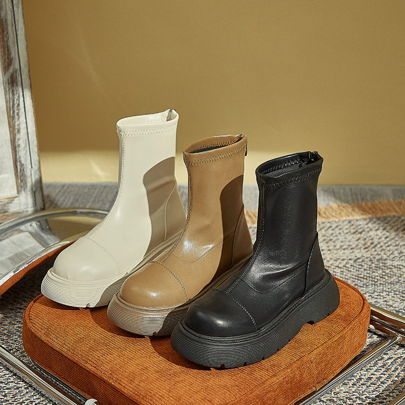 

Женские ботинки, женская низкая обувь, роскошные дизайнерские ботинки с круглым носком, женская обувь до середины икры в стиле "Лолита", модн...