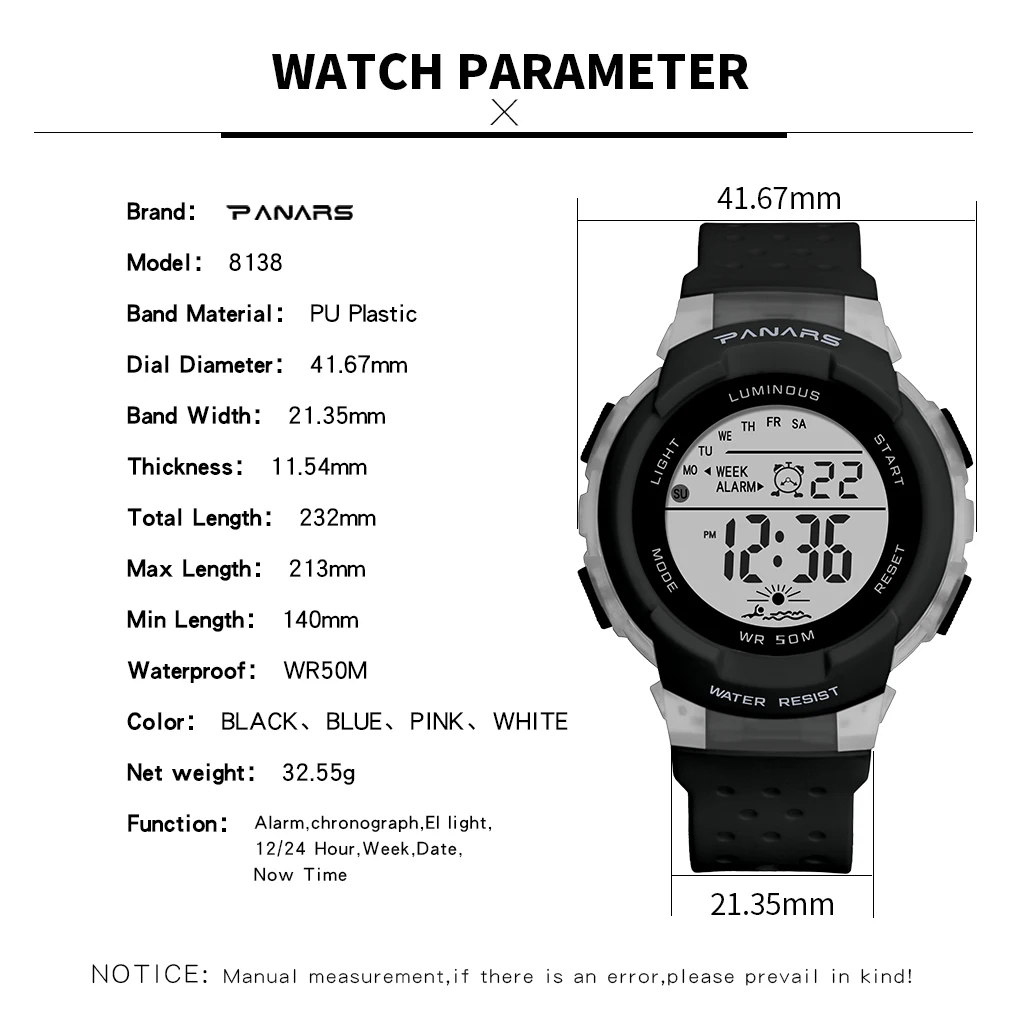 

SYNOKE Sports Children Digital Watches Fashion Waterproof Colorful Luminous Date Week Display Wrist Watch Students Watches