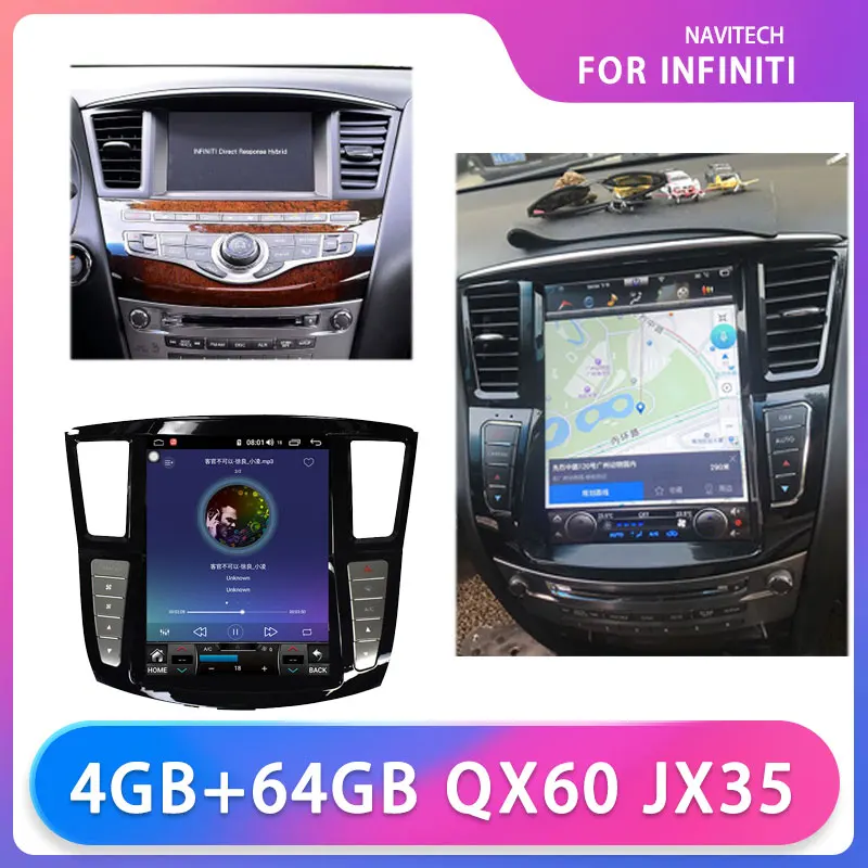 

Автомобильный радиоприемник 2 din на Android в стиле Tesla для infiniti QX60 JX35 2014-2019, автомобильное стерео радио, мультимедийный плеер, головное устройст...