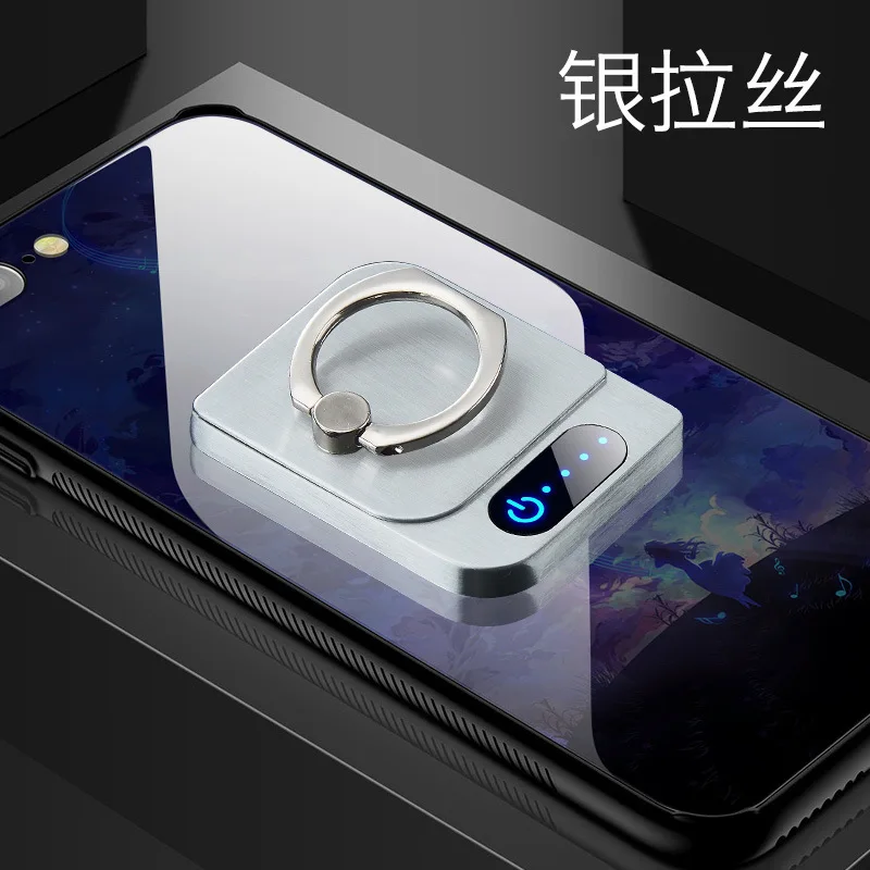 Оранжевый Отпечаток пальца USB перезарядка для курения Электрический подарок металлическая зажигалка для бойфренда отца подруги подарок на Рождество - Цвет: Оранжевый