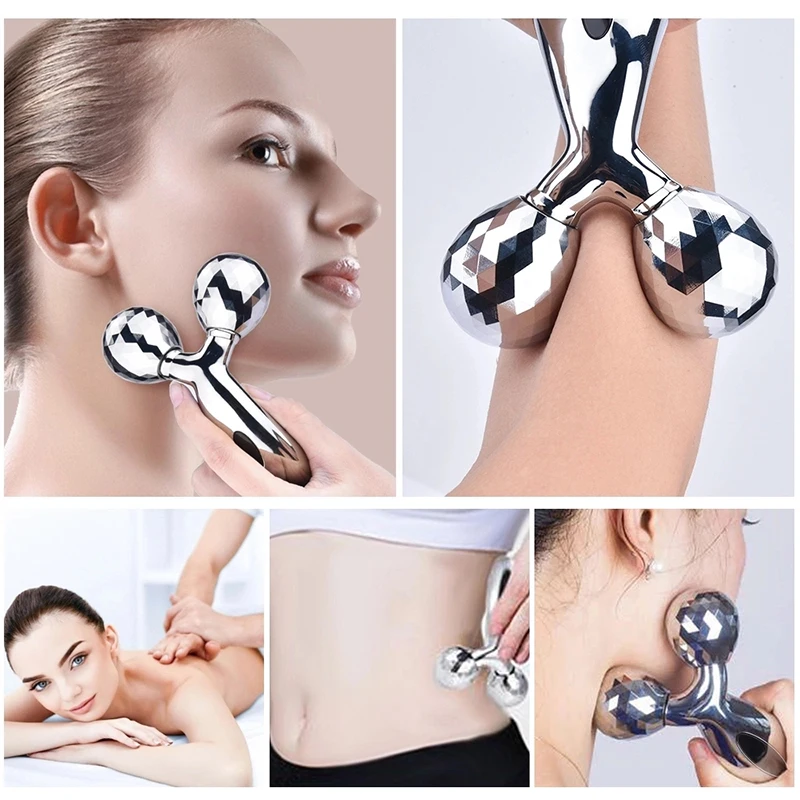 3D Roller Face Massager V-face Shaping Lift Rotating Tighten Skin Wrinkle Remove Care Lifting Beauty Tool XA77Z | Красота и здоровье