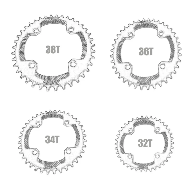 Новый ножничный диск SFISH 32 t / 34 T 36 38 bcd104 с узкими зубьями al7075 CNC MTB|Шатун и передняя