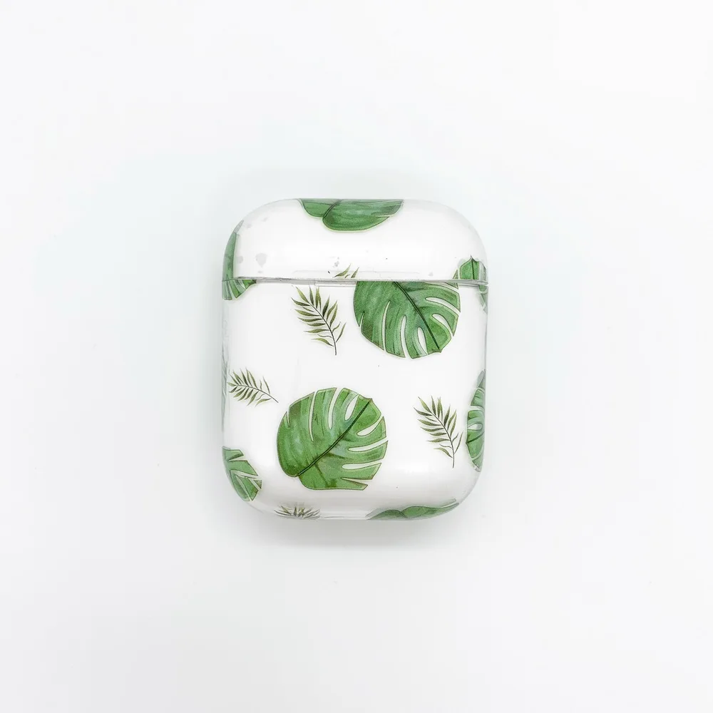 banana leaf Фруктовый Прозрачный чехол для Airpods прекрасный сладкий персик мизинец вишня идеальный дизайн для Apple Airpods2 bluetooth чехол для наушников - Цвет: banana leaf