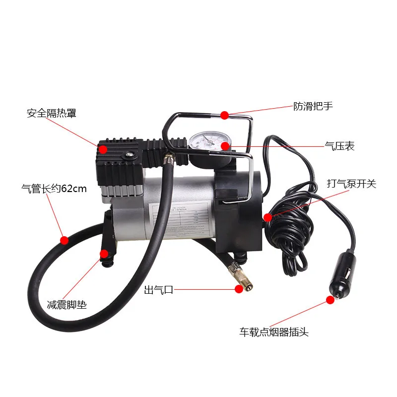 Одноцилиндровый металлический насос для автомобильного автомобиля надувной