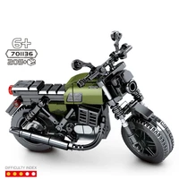 technical motor vehicle building block retro brixton motorcycle model steam assembly bricks educational toy collection for boys