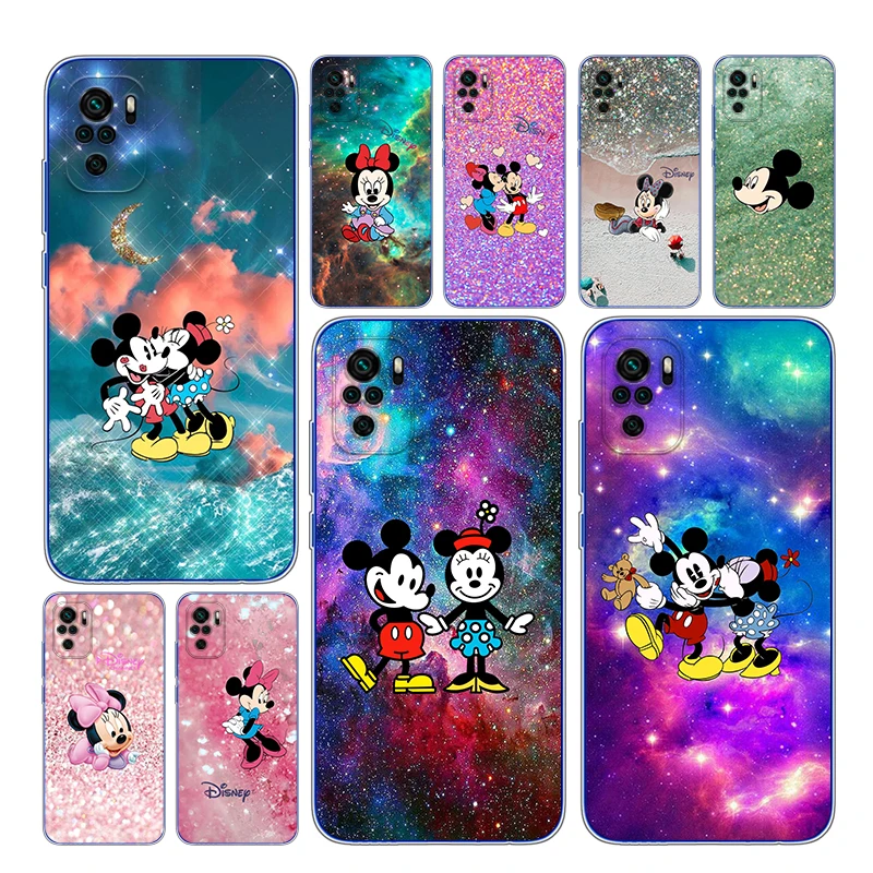 

For Xiaomi Redmi Note 4 4X 5A 5 6 7 8T 8 9T 9S 9 10 10S Prime Pro Max Soft TPU Mickey Minnie colorful Transparent Phone Case