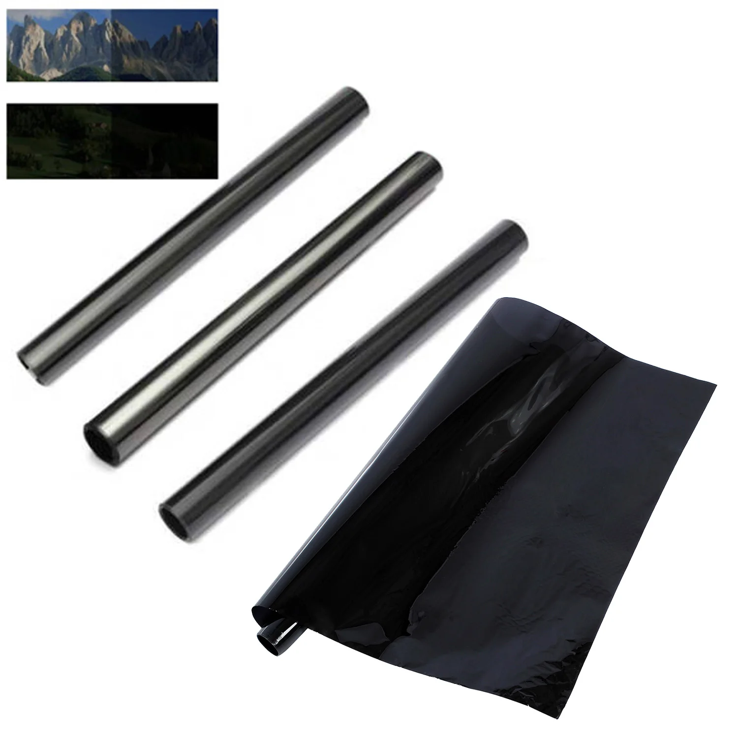 

Тонировочная пленка для окон 50 см x 6 м, черный рулон VLT 2-слойное автомобильное стекло