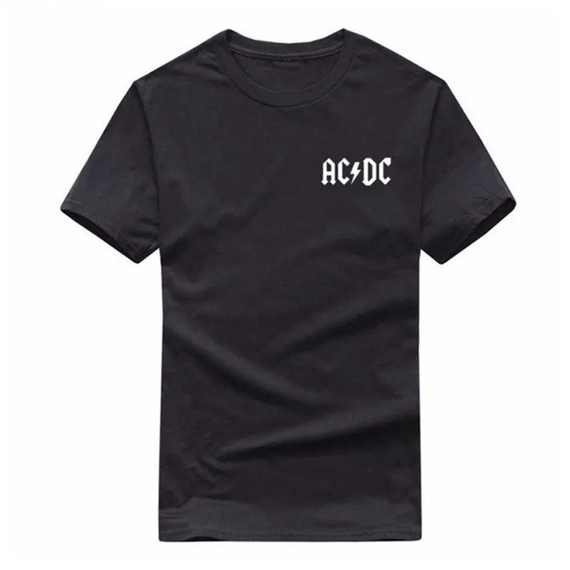 P37 Black and White Camisetas Hombre AC/DC Группа рок футболка для мужчин s acdc Графические футболки принт о-образный вырез хип-хоп короткий рукав Повседневная футболка мужская одежда - Цвет: P37 Black and White