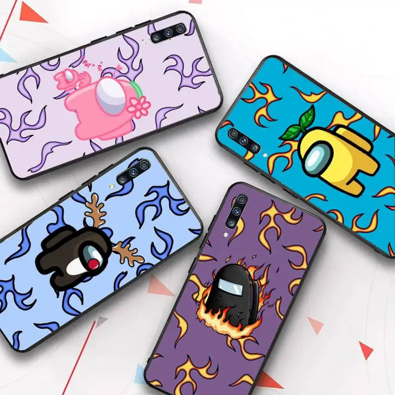 

Among-Us flame Phone Case for Samsung Galaxy A51 30s a71 Silicone Cover for A21s A70 10 A30 Capa