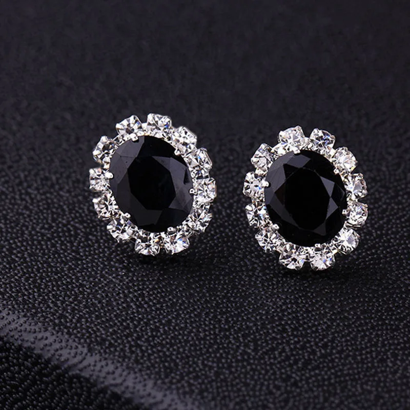 

Sale Crystal Simple Women Rhinestone Elegant 1 Pair Charm Lady Ear Stud Earings Jewelry Gift