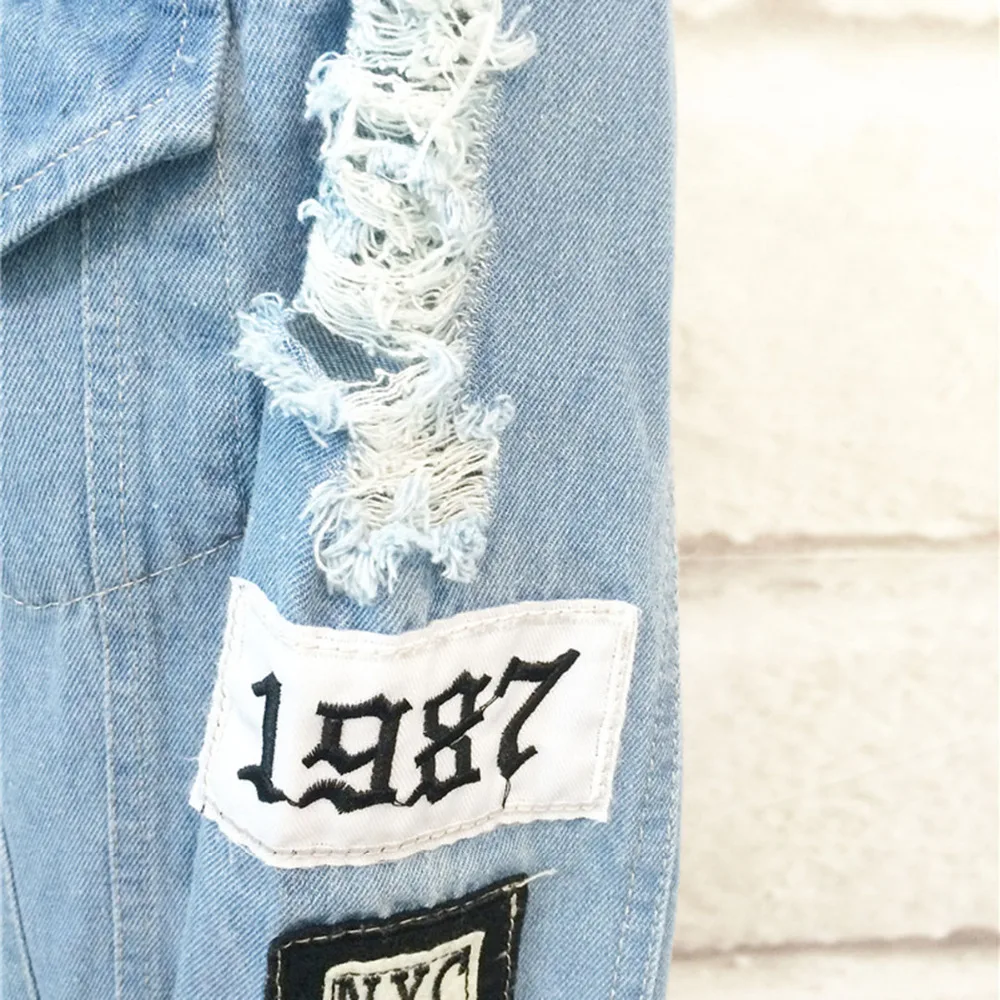 Бренд Where is my mind? Джинсовая куртка Корейская женская Классический светильник