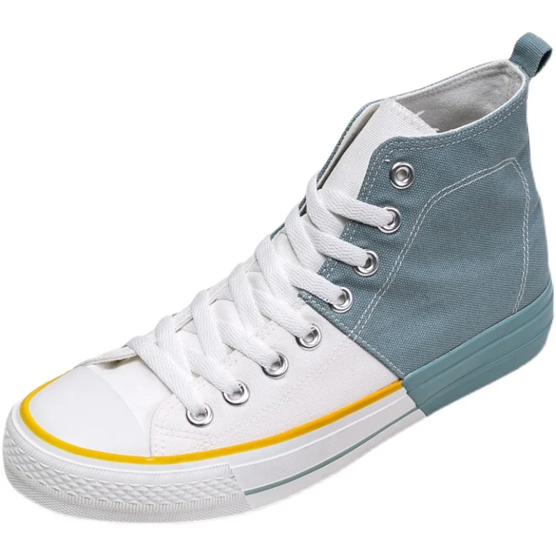 

Men's Summer Student High-Top Color Matching Casual Canvas Shoes Ins Korean Fashion Sneakers