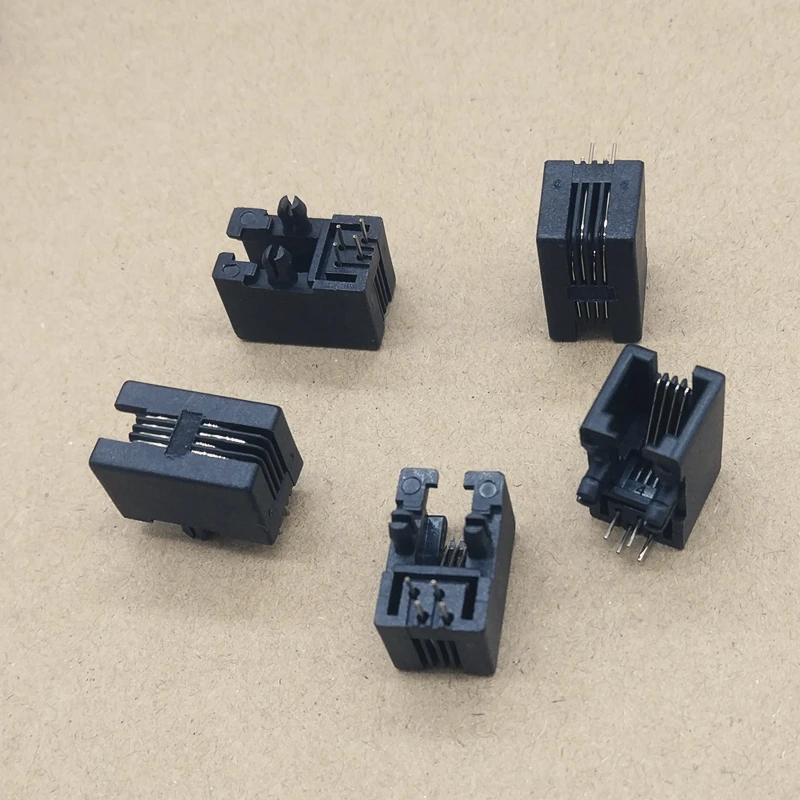 Розетка для телефона 20 шт./лот RJ11 90 градусов 4 контакта розетка со стразами |