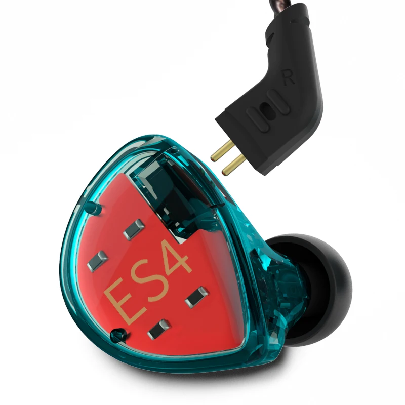 KZ ES4 красочные BA + DD наушники гибридные HIFI бас шумоподавление с кабелем ZST ZS10