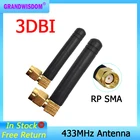 GRANDWISDOM 1-2 шт. 433 МГц Антенна 3dbi sma гнездовая lora антенна pbx iot модуль lorawan сигнальный приемник антенна с высоким коэффициентом усиления
