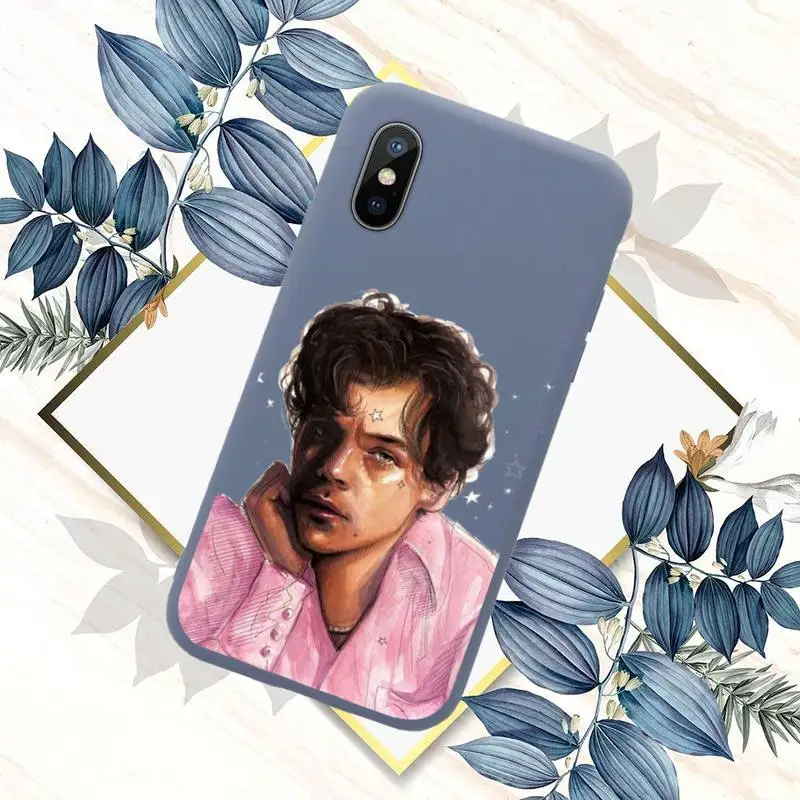 

Harry Styles Fine Line Phone Case Blue Candy Color for iPhone 11 12 mini pro XS MAX 8 7 6 6S Plus X SE 2020 XR