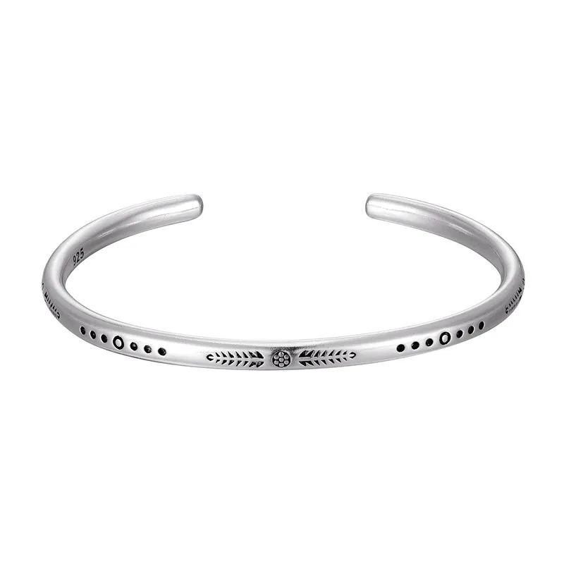 3Pcs/ Set Silver Color Leaf Cuff Bracelet & Bangle Tibetan Handmade Weave Adjustable Tassel Rope Chain Dropshiping - купить по
