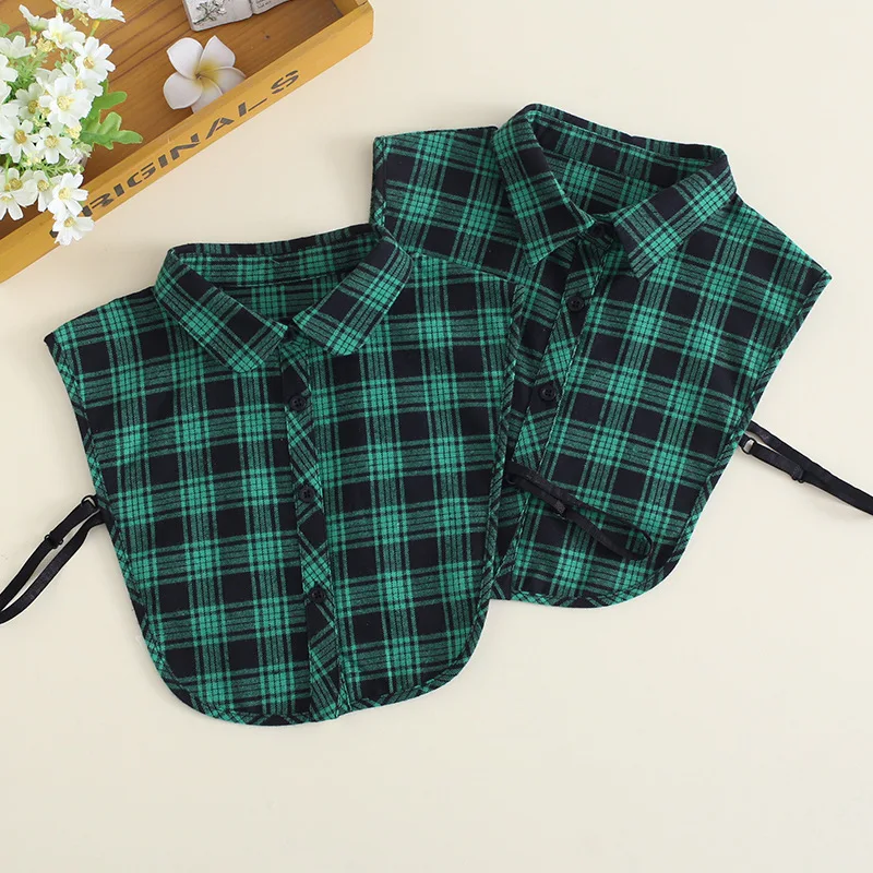

High Quality Women Girls Plaid Detachable Collars Lapel Choker Necklace Shirt Fake Collar for Mens Formal Casual False Collars