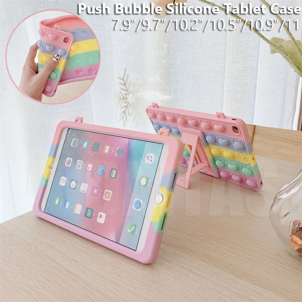 Силиконовый чехол с пузырьками для планшета Apple iPad 10 2 дюйма 2020 8-го поколения 2019