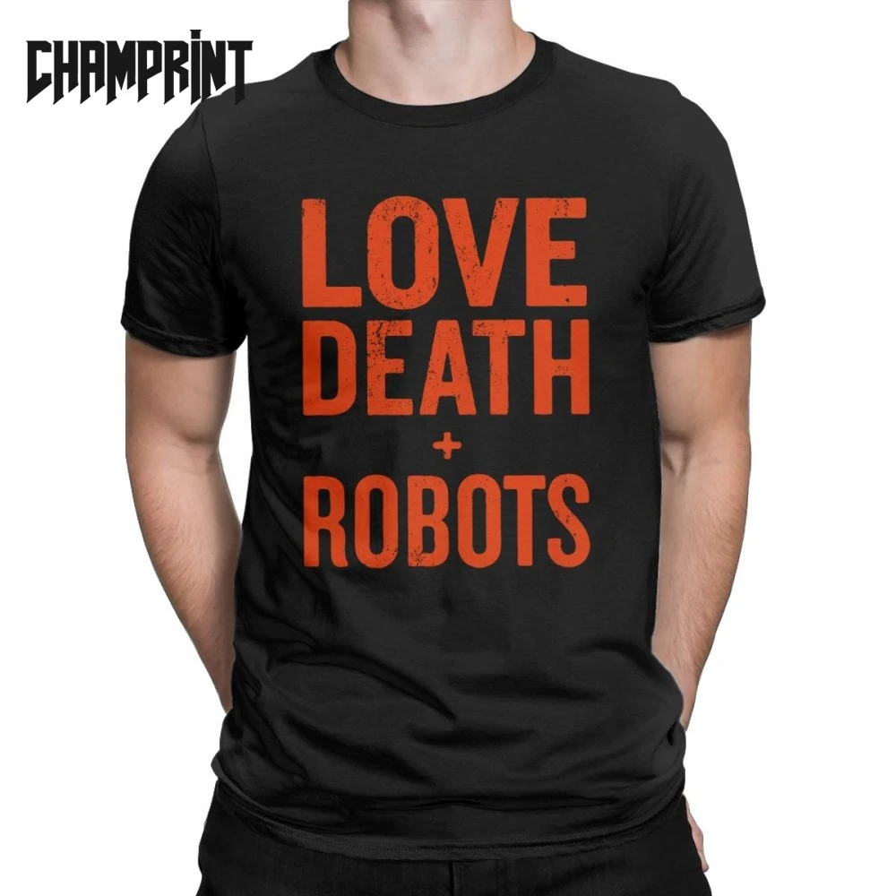 Love Death Robots Футболка мужская 2019 Модная хлопковая с круглым вырезом футболки