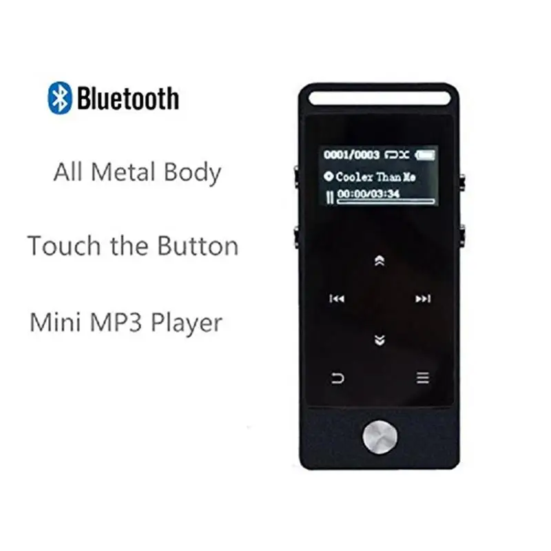 Новый MP3 плеер с Bluetooth портативный музыкальный fm радио наушниками сенсорная