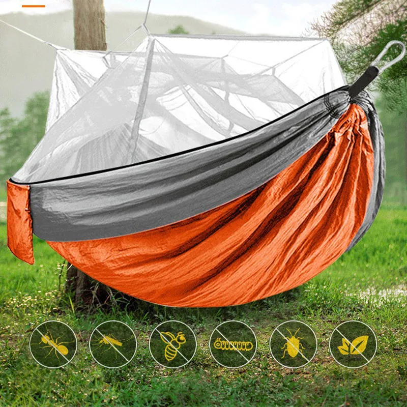 

Camping Hammock Outdoor Double Person Ultralight Isolated Anti-Mosquito Netting Swing Tent Hunting Tourist Portable Hammock